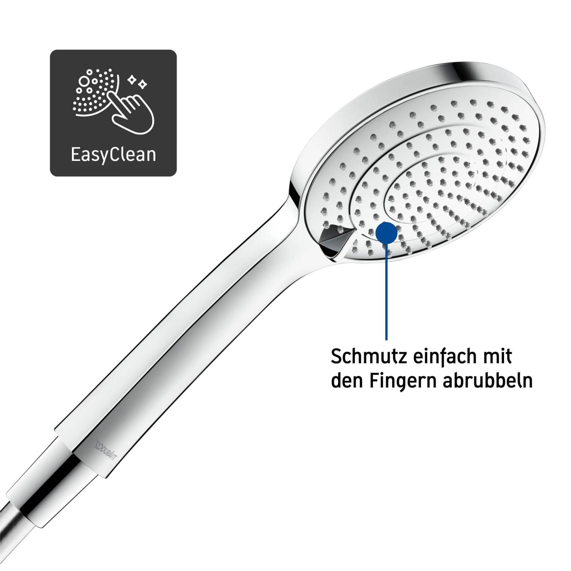 Duravit Handbrause Handbrause 3jet 110 MinusFlow Duschkopf Regendusche, (1-tlg), Anschlussbreite: 1/2 Zoll