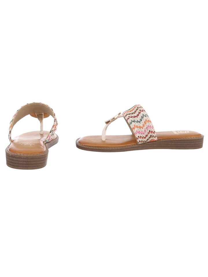 Ital-Design Sandale & Sandalette in Weiß und Rosa günstig kaufen