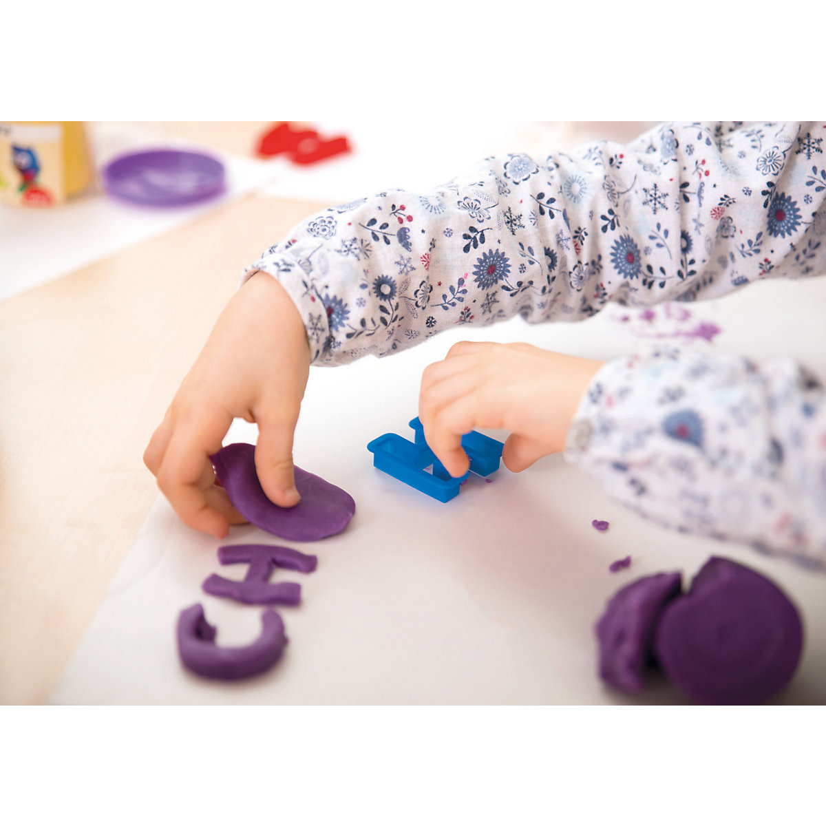 Mini Kids Spielknete Glitzer, 4 Farben a 100 g