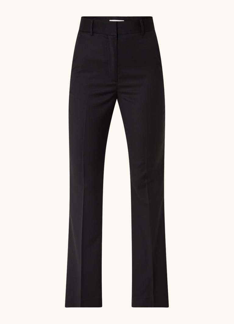 Pantaloni evazați cu talie înaltă din amestec de lână Reiss Haisley