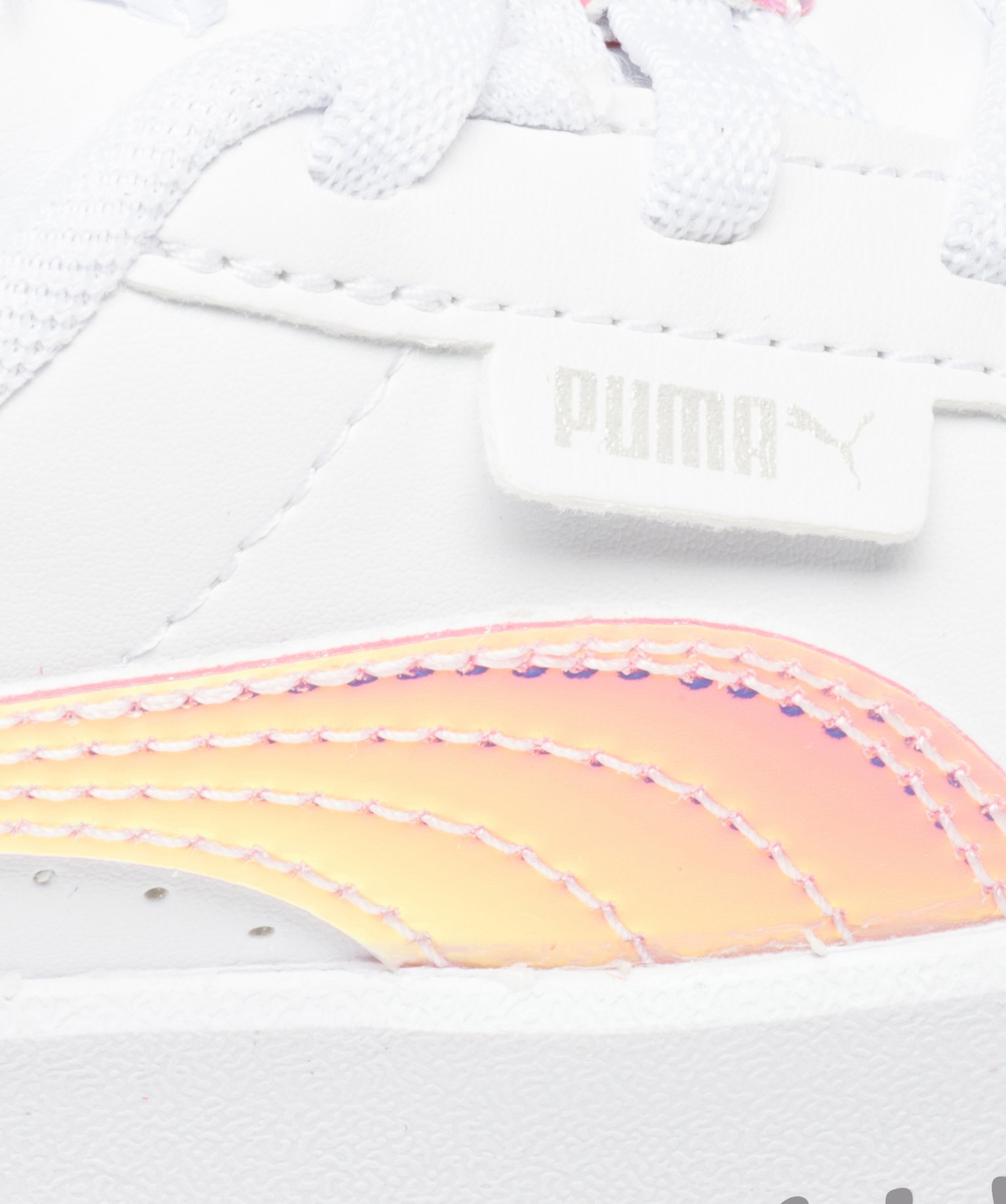 Baskets fille à lacets élastiques – Puma Jada blanc | GEMO