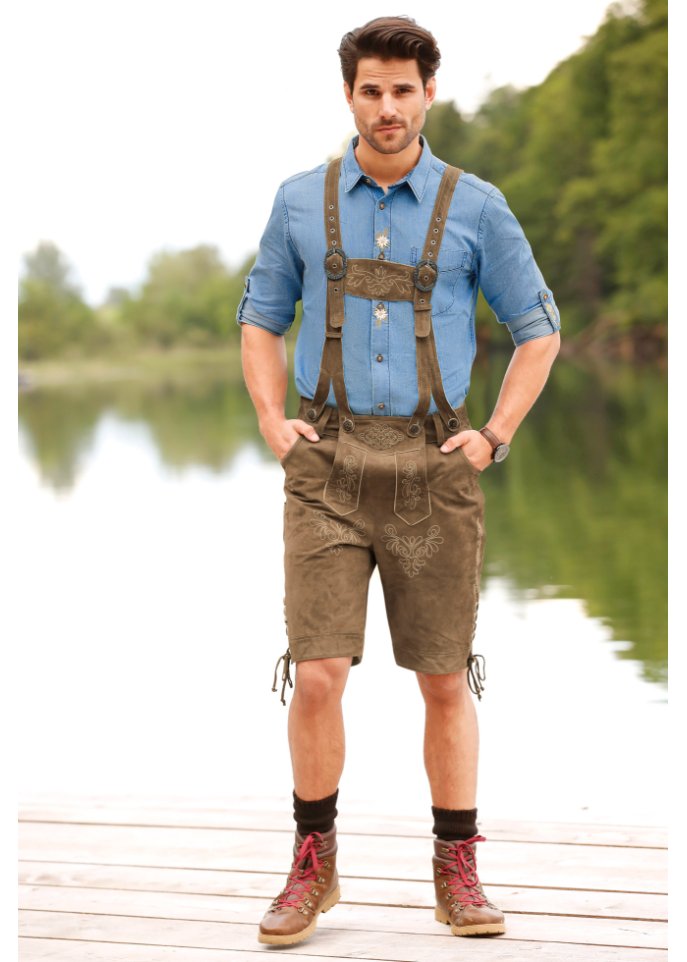 Kurze Trachtenlederhose, Regular Fit