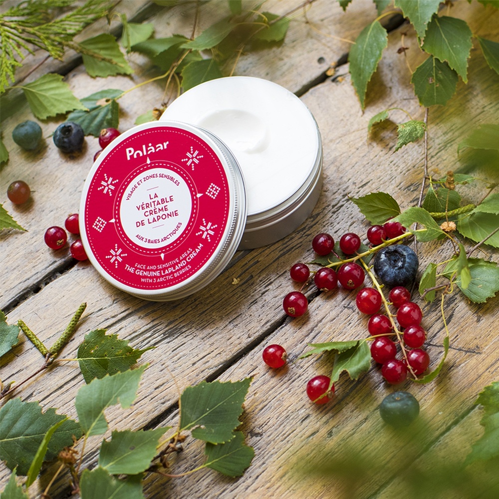 Polaar La Véritable Crème de Laponie Crème Visage et Zones Sensibles aux 3 Baies Arctiques