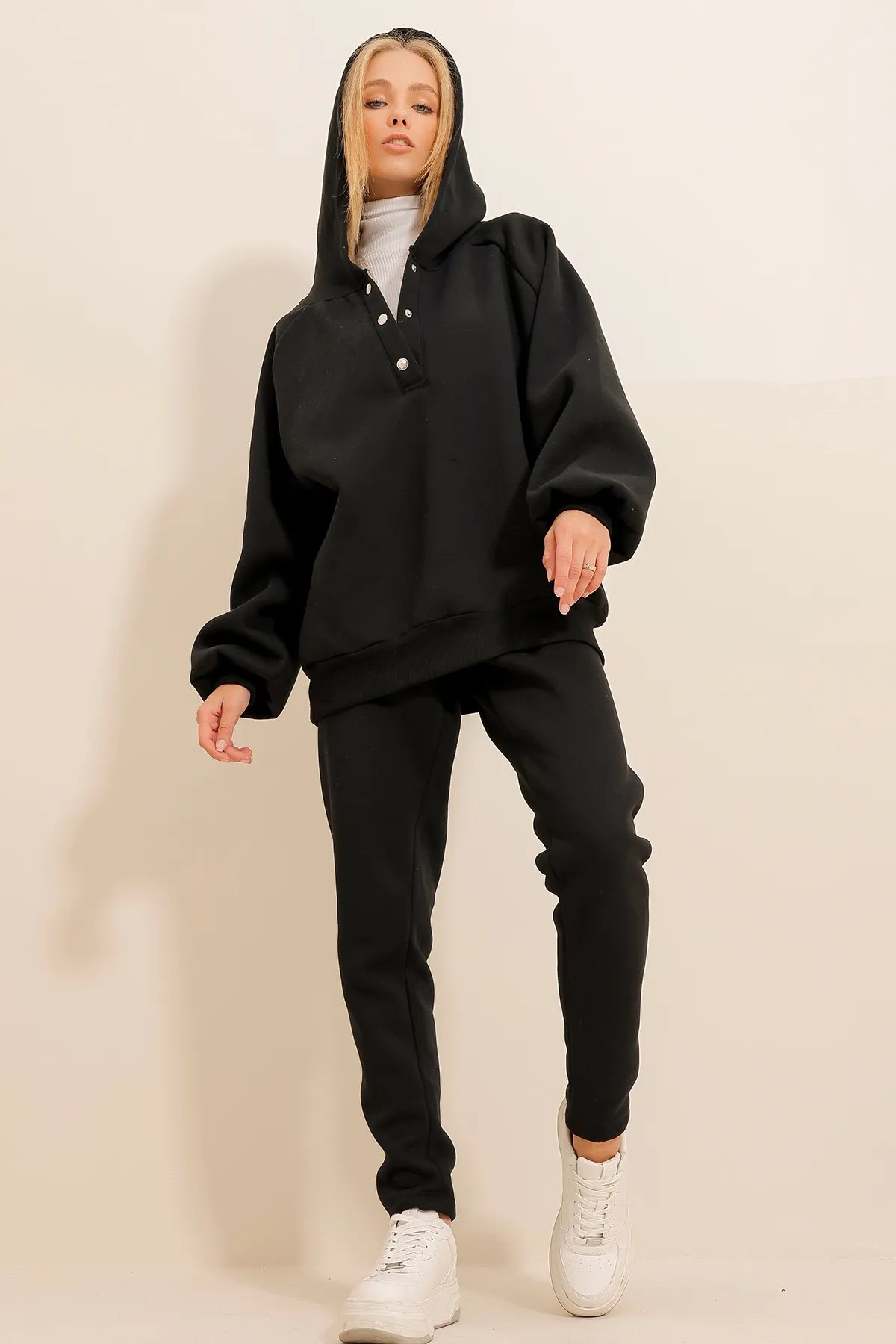 Trend Alaçatı Stili  Zweiteiler - Schwarz - Regular Fit