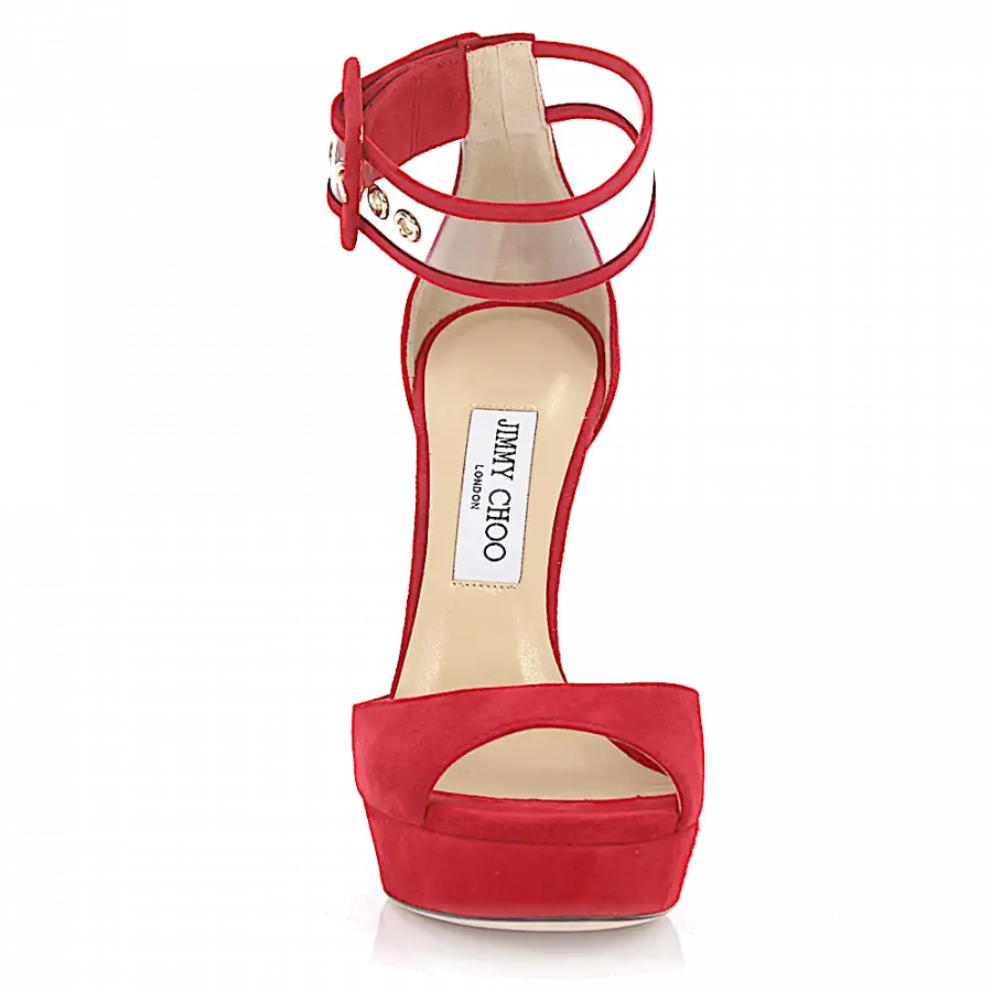 Jimmy Choo - Plateausandalen - rot