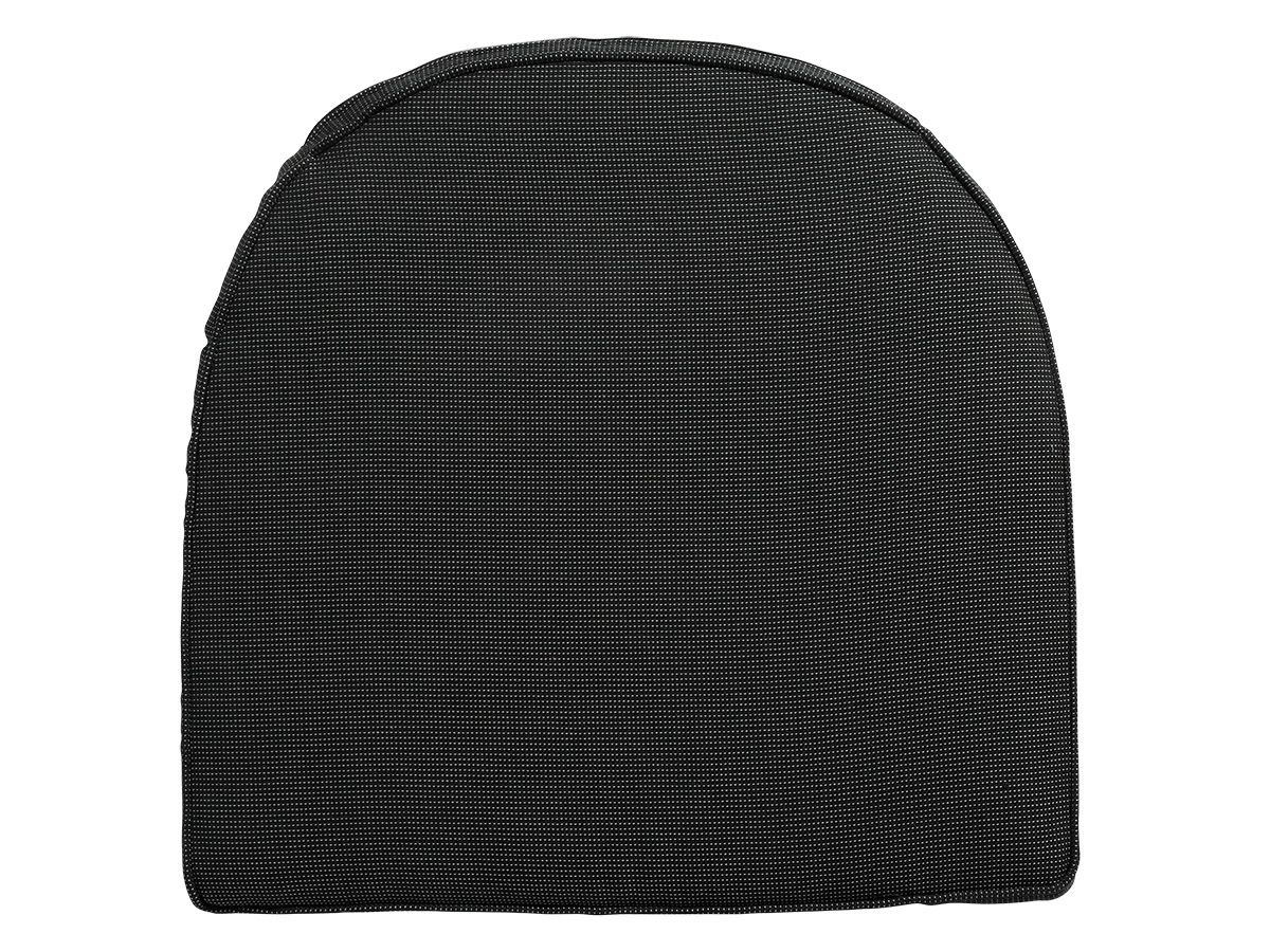 Madison Rib Black Wicker York Sitzkissen