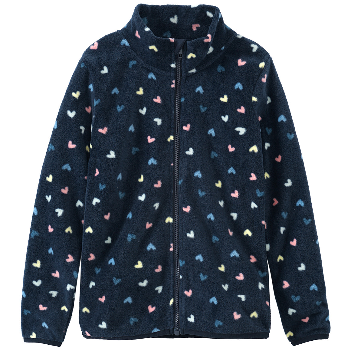 Mädchen Fleecejacke mit Stehkragen