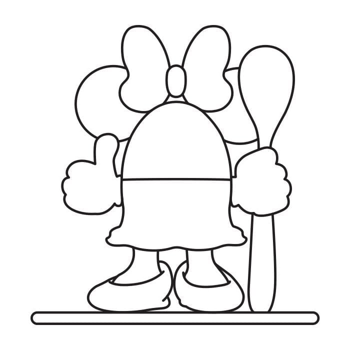 Eierbecher Disney Minnie Mouse mit LÖffel