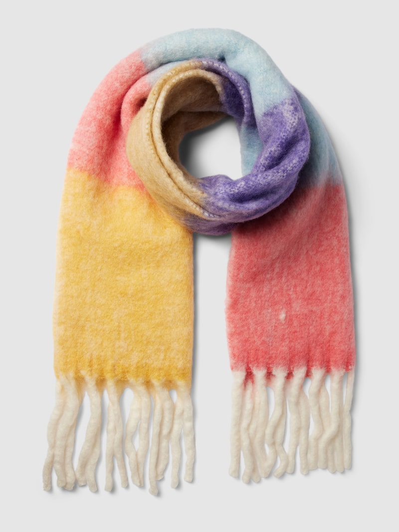 Schal mit Colour-Blocking-Design Modell 'AKIMMY' in senfgelb