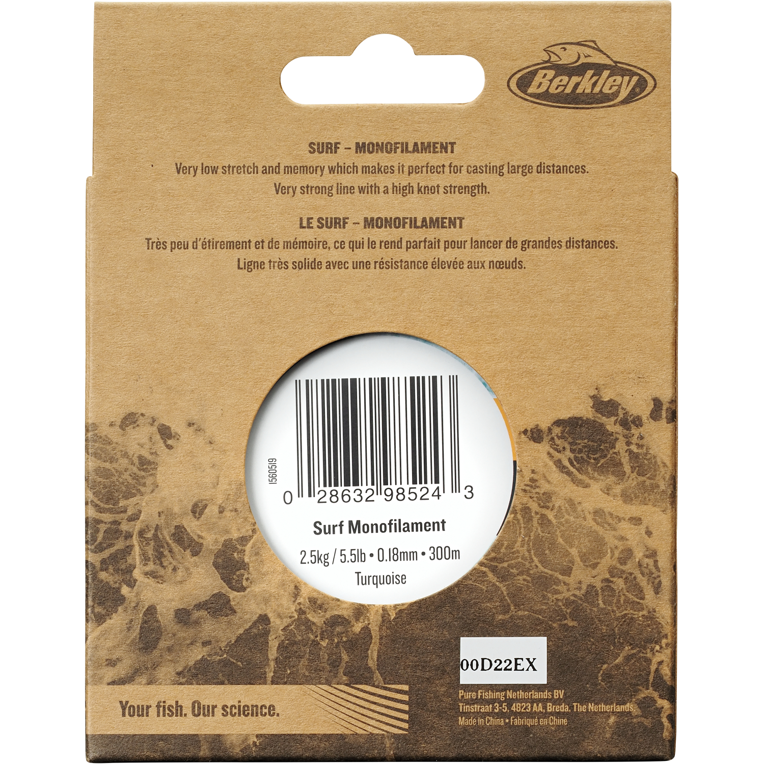 Berkley Angelschnur Nautil Surf Monofilament (turquoise, 300 m)