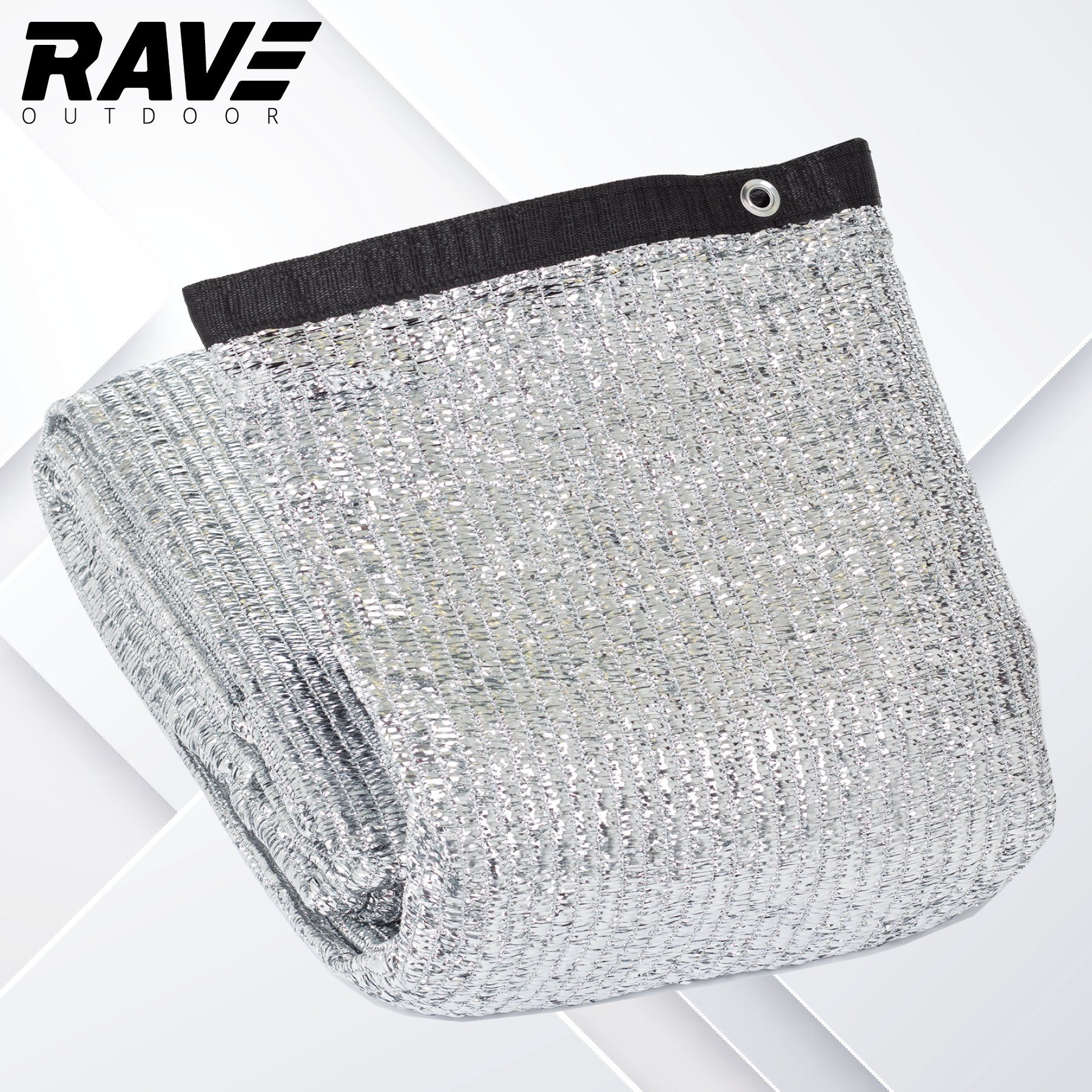 Rave Bike&Outdoor Autosonnenschutz Schattennetz für Auto, Hund & Camping, 4 x 6 cm, Hitzeschutz aus Aluminium