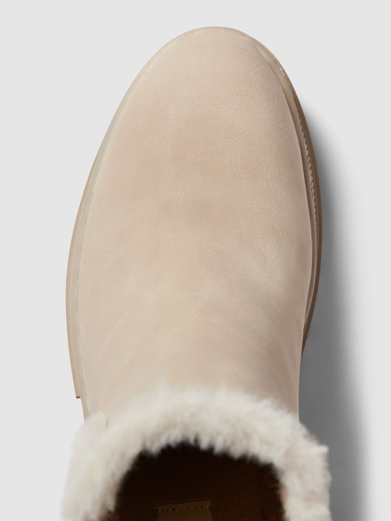 Boots mit Kunstfellbesatz in beige