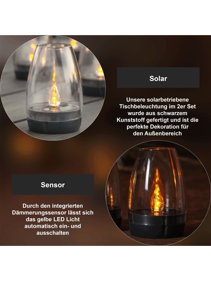 STAR Trading Solar Tischleuchte Tropea in Silber günstig kaufen onesize