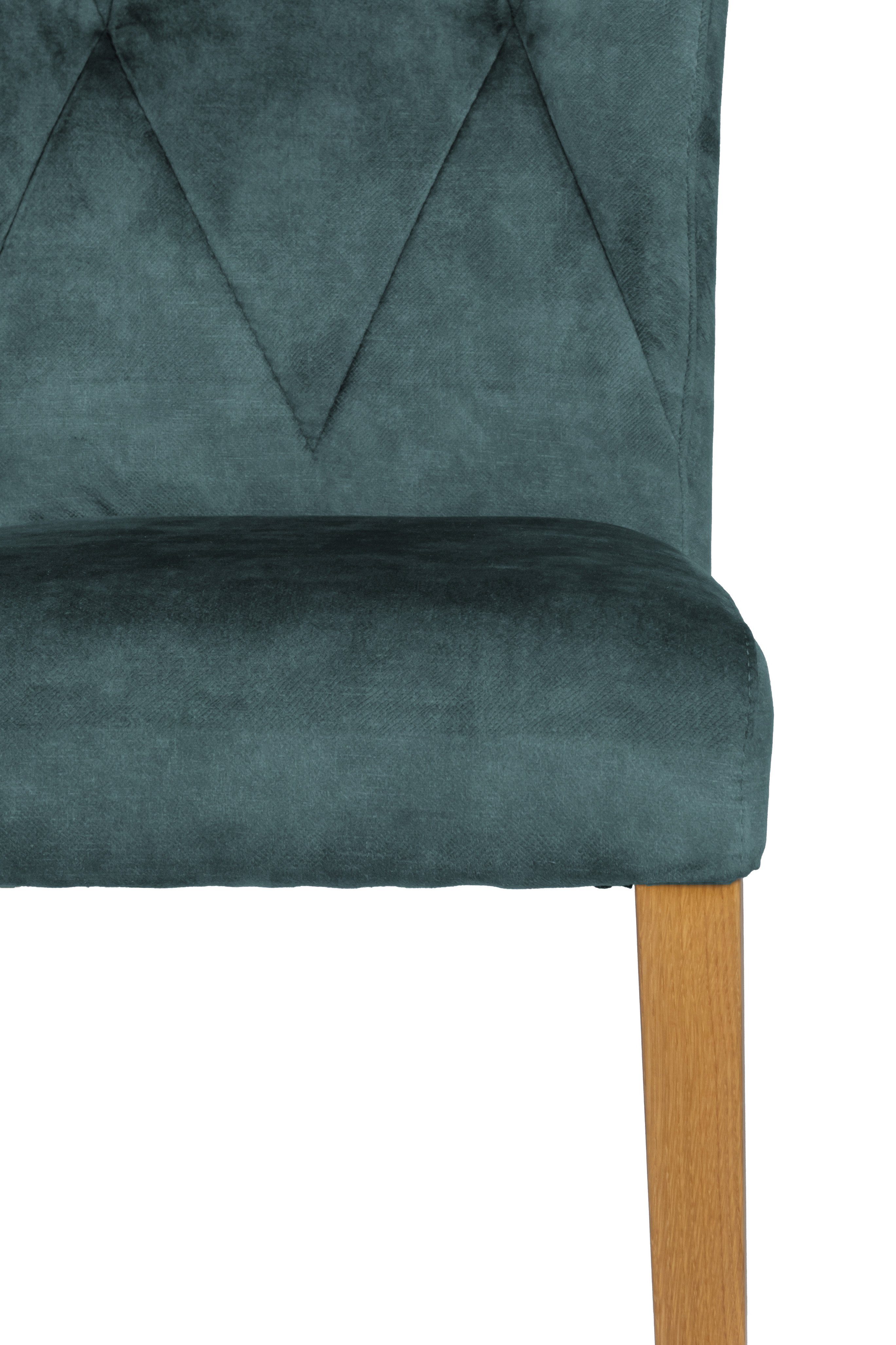 Home affaire 4-Fußstuhl Diamond (Set, 2 St), Sitz und Ruecken gepolstert