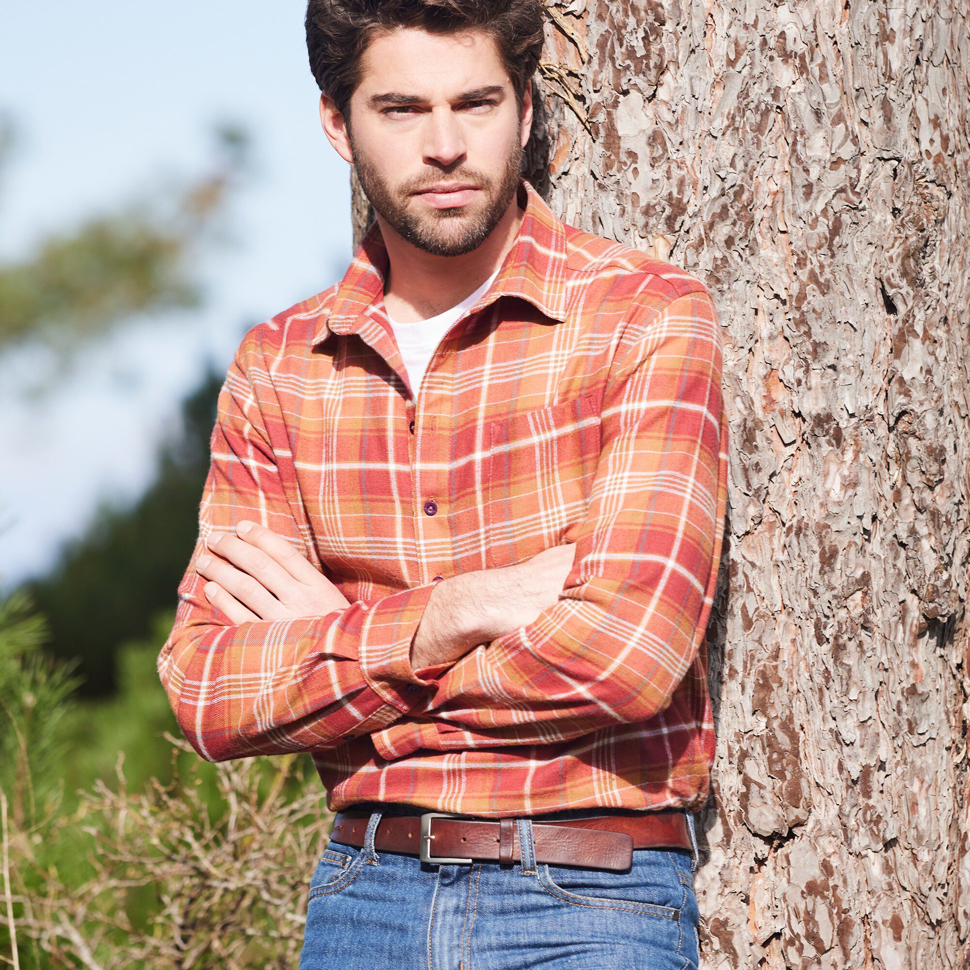 Chemise extra-longue carreaux flanelle