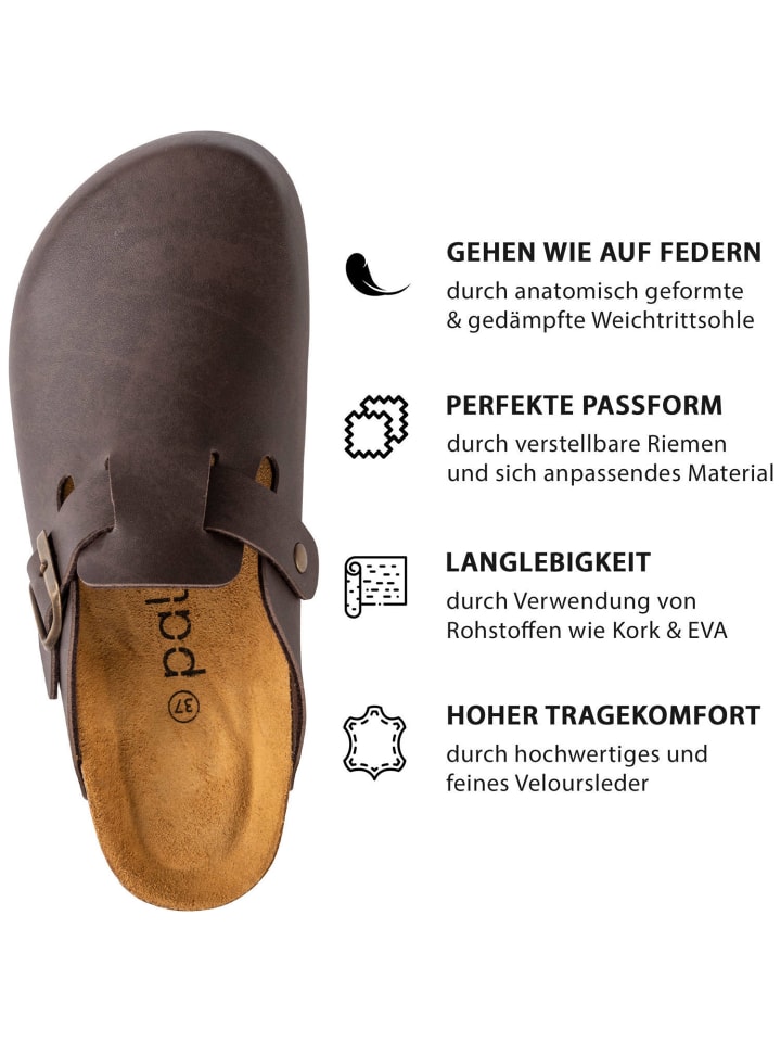 palado Clogs in Dunkelbraun günstig kaufen