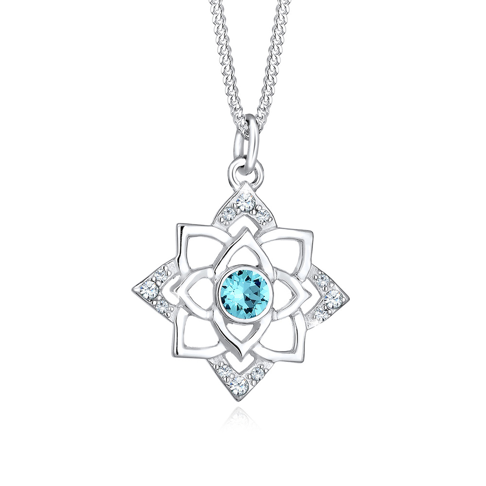 Elli Elli Collier Femme Pendentif Élégant avec Cristaux en Argent Sterling 925 collier