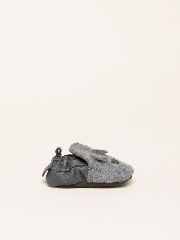 Gottstein Krabbelschuhe Dog Face in grau günstig kaufen