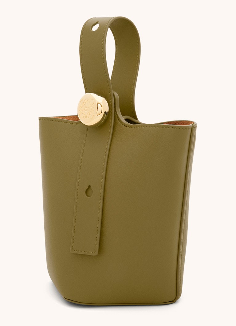 LOEWE Pebble Bucket μίνι τσάντα ώμου από δέρμα μοσχαριού