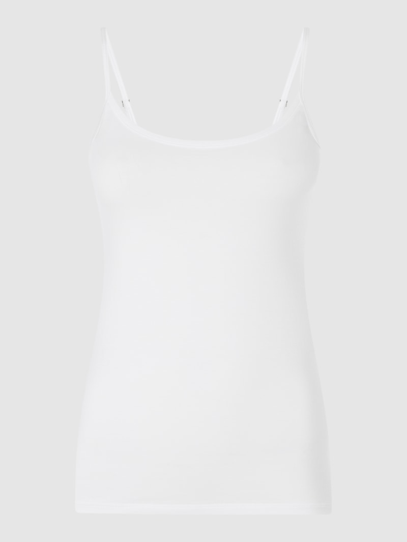 Top aus Single Jersey Modell 'Natural Comfort' in weiß