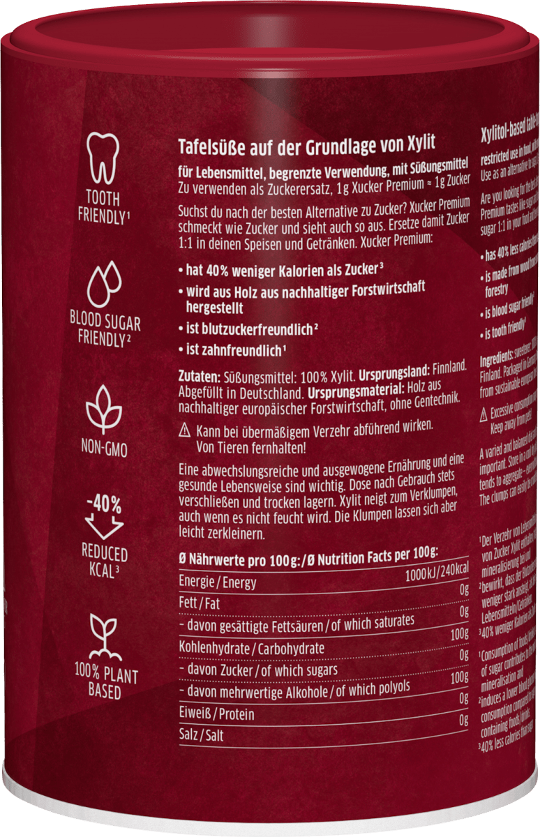 Streusüße in kristalliner Form, Xylit, 700 g