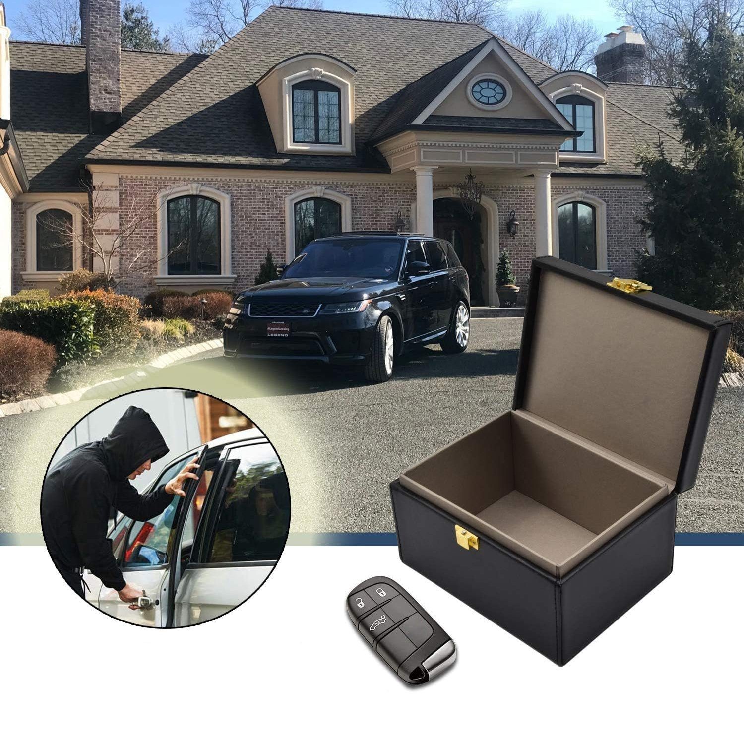 ZmdecQna Schlüsselkasten Keyless Go Schutz Autoschlüssel Box, für Sicheren Schutz (1 St), Signalabschirmungsfunktion, große Abmessungen