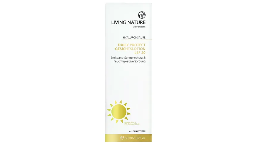 LIVING NATURE Sonnenschutzcreme Daily Protect Facial Lotion SPF 20 60 ml