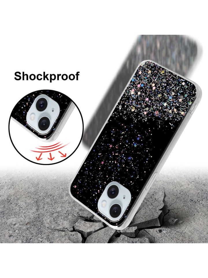 cadorabo Hülle für Apple iPhone 15 Glitter in Schwarz mit Glitter günstig kaufen onesize