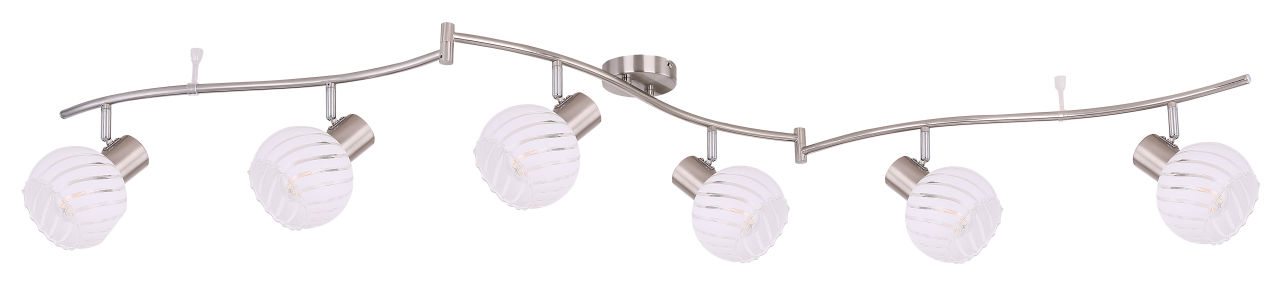 Globo Lighting - WILLY - Strahler Metall Nickel matt, 6x E27
