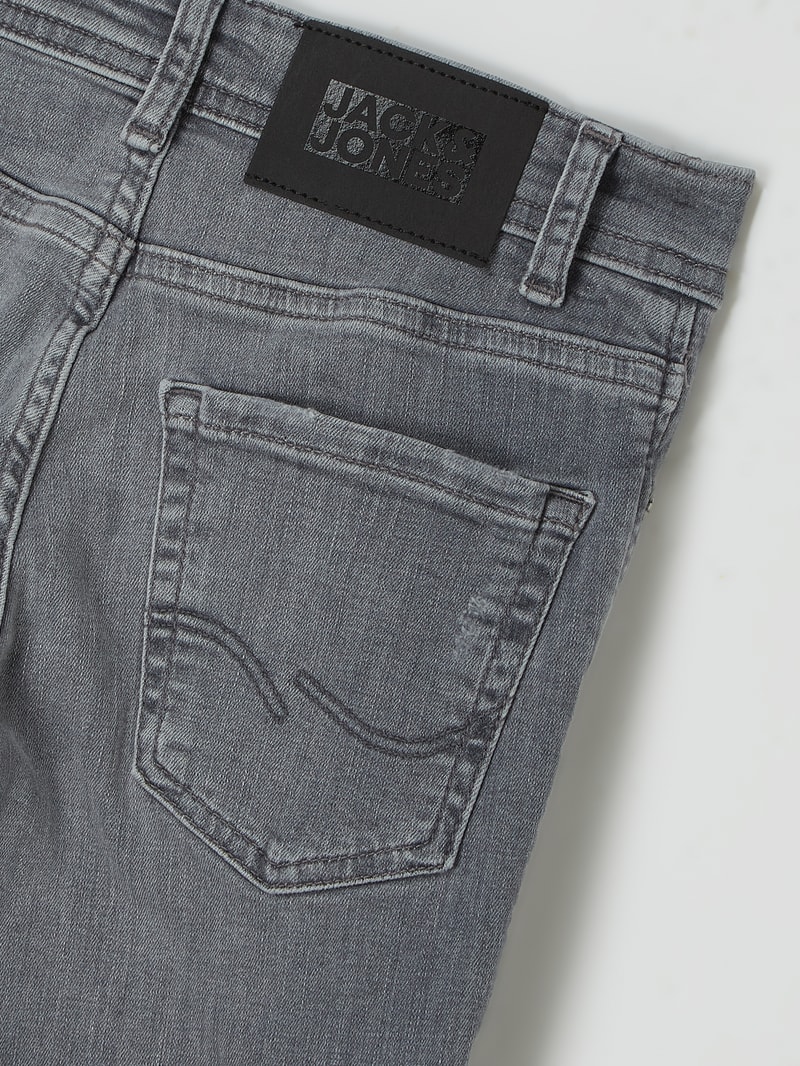 Slim Fit Jeans mit Stretch-Anteil Modell 'Glenn' in mittelgrau meliert