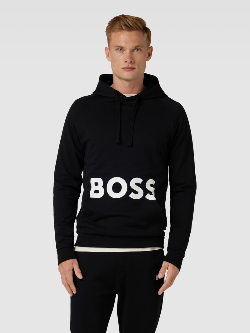 Hoodie mit Label-Print Modell 'Fashion' in schwarz