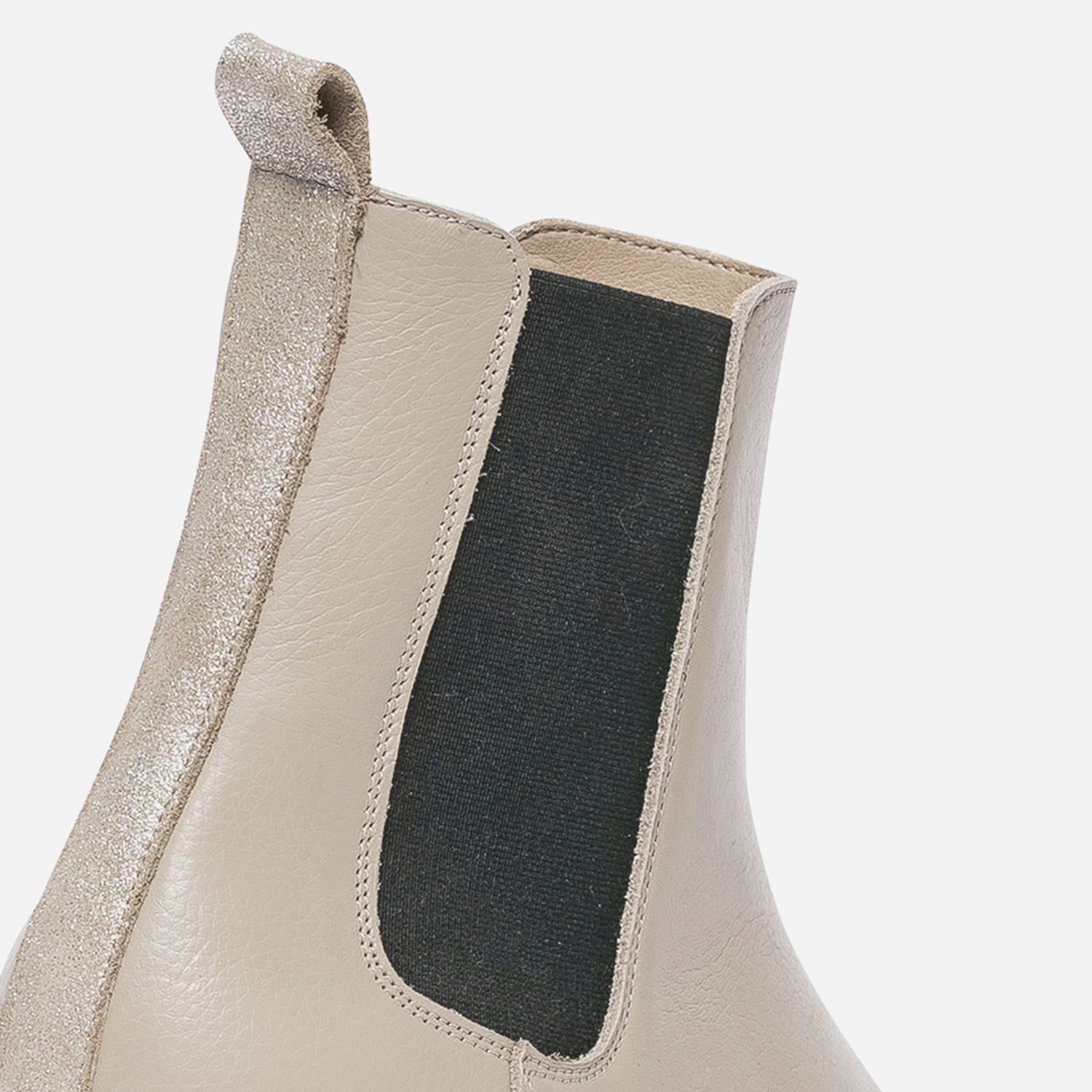 Chelsea boots TEXTO beige éco-conçu en cuir