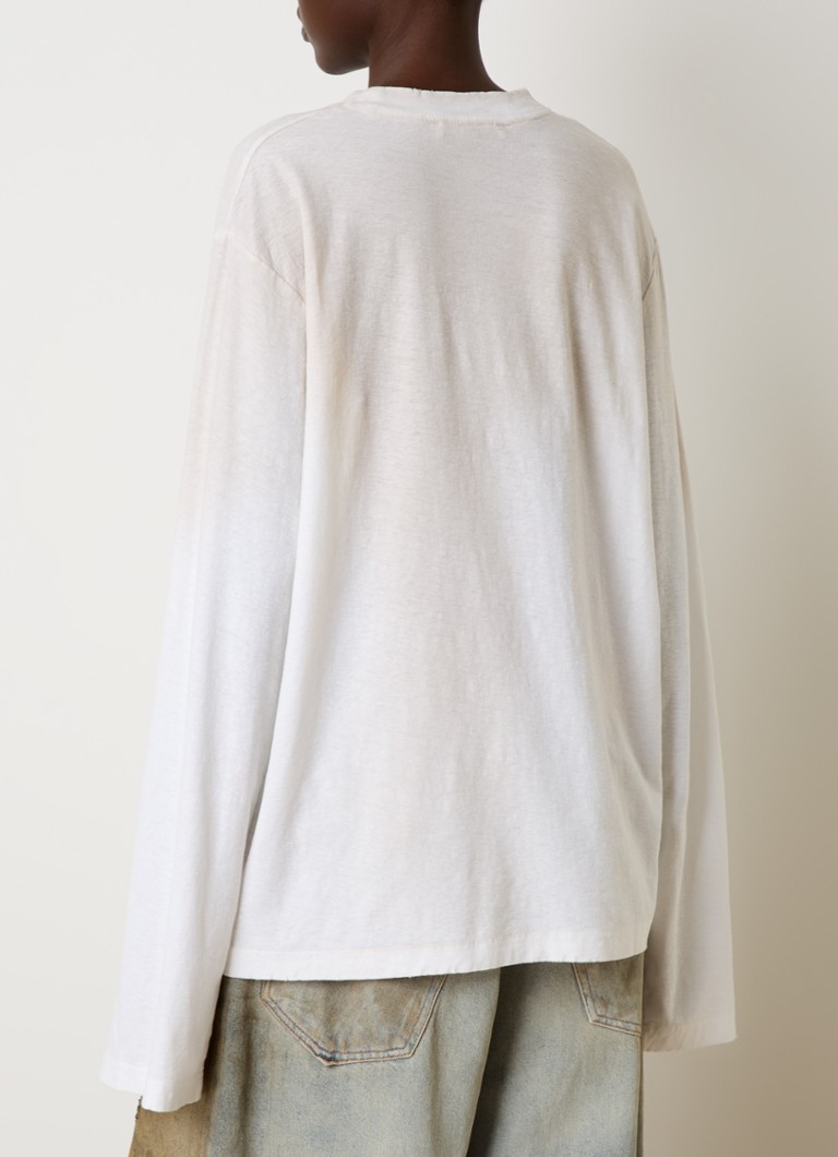 Tricou cu mânecă lungă de la Acne Studios și logo imprimat