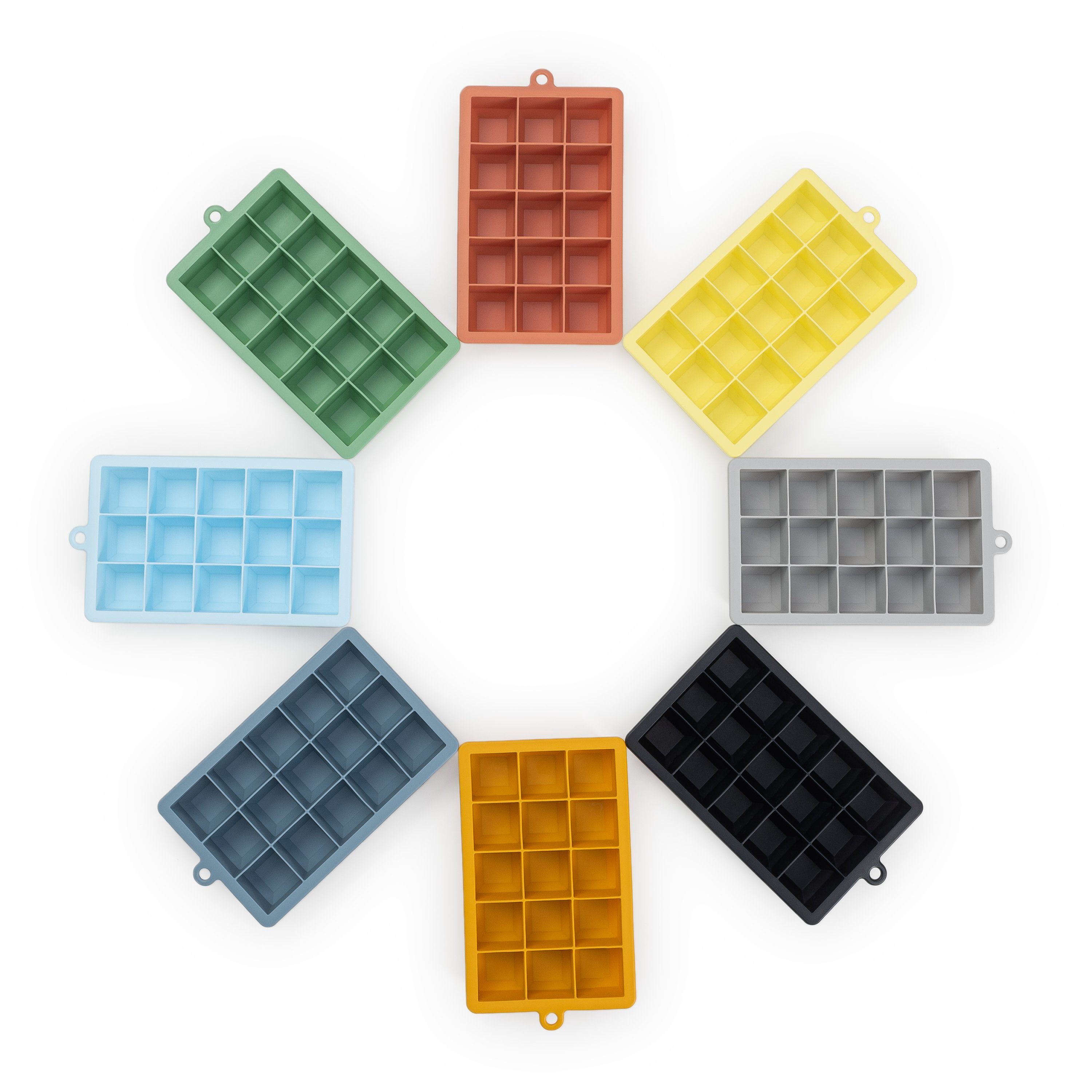Blumtal Eiswürfelform Eiswürfelform Silikon Würfel - Würfelgröße XL, 2x15er Pack, BPA frei, Leichtes Herauslösen der Eiswürfel