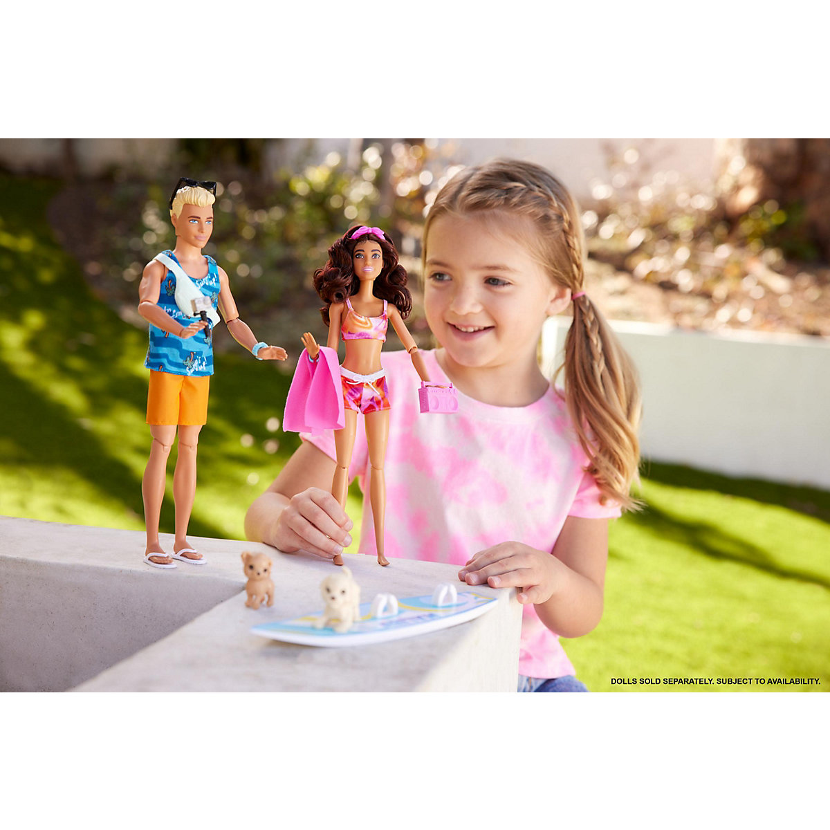 Barbie Surf-Puppe Ken & Hund Accy