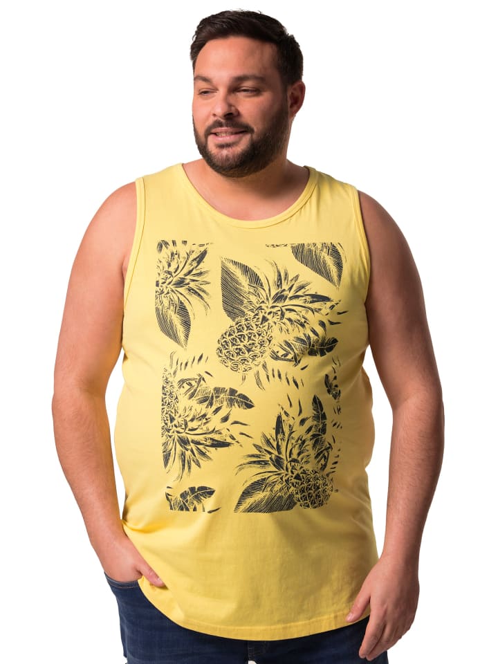 Men Plus Tank Top in gelb günstig kaufen