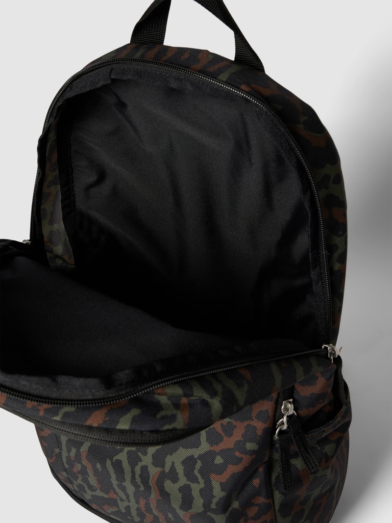 Rucksack mit Label-Print in schwarz