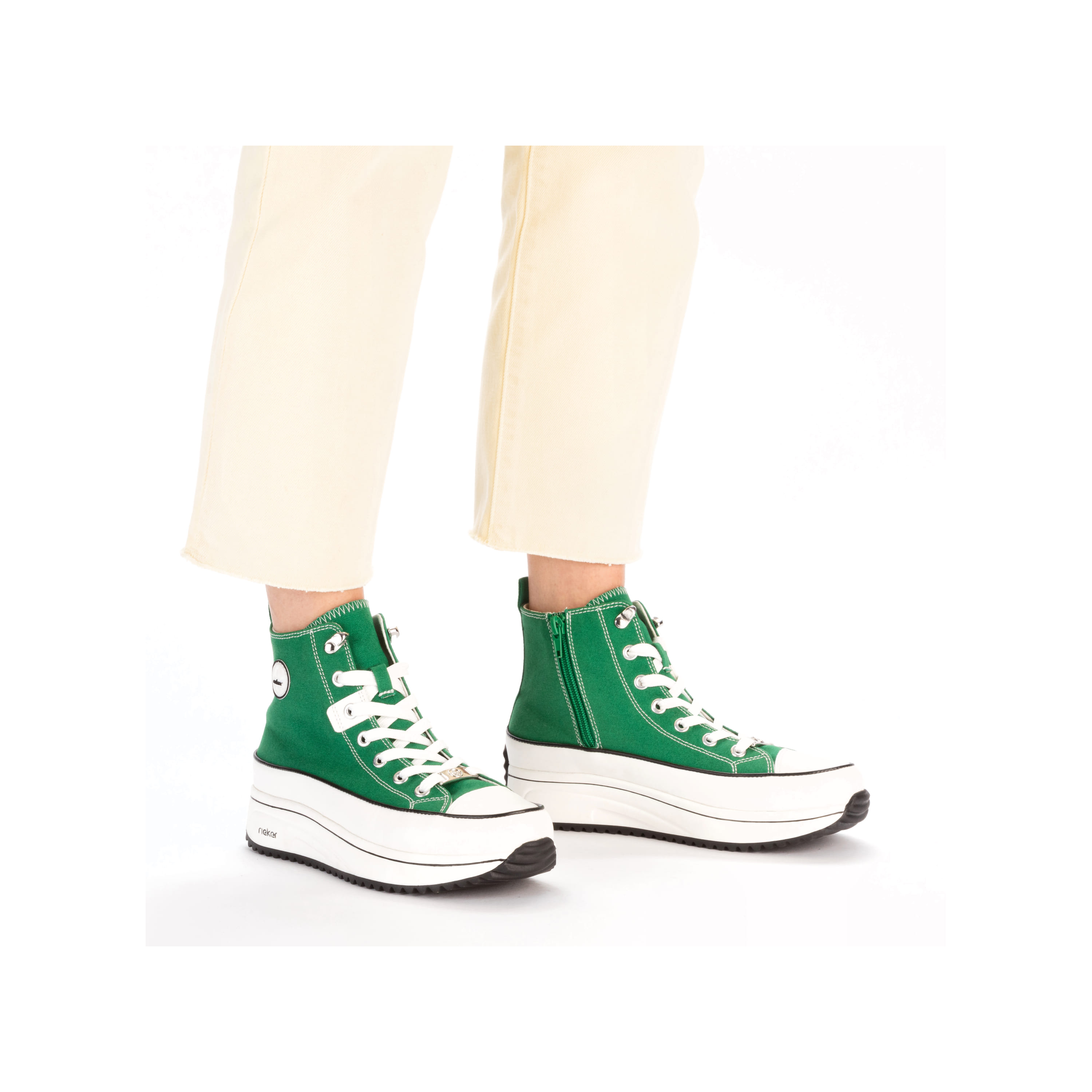 Rieker Damen Sneaker High grasgrün