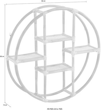 andas Deko-Wandregal Lundtoft, rund, aus Rattan, Ø 66cm