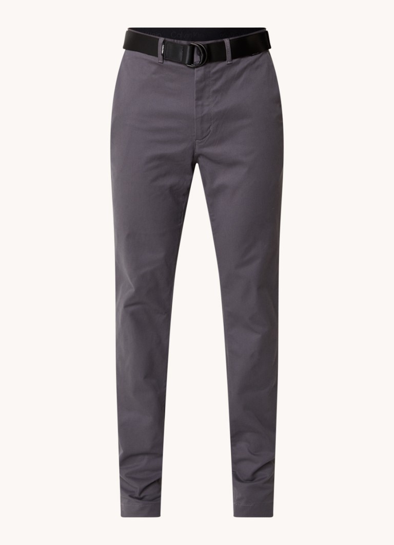 Calvin Klein slim-fit chino made of organic cotton with belt
