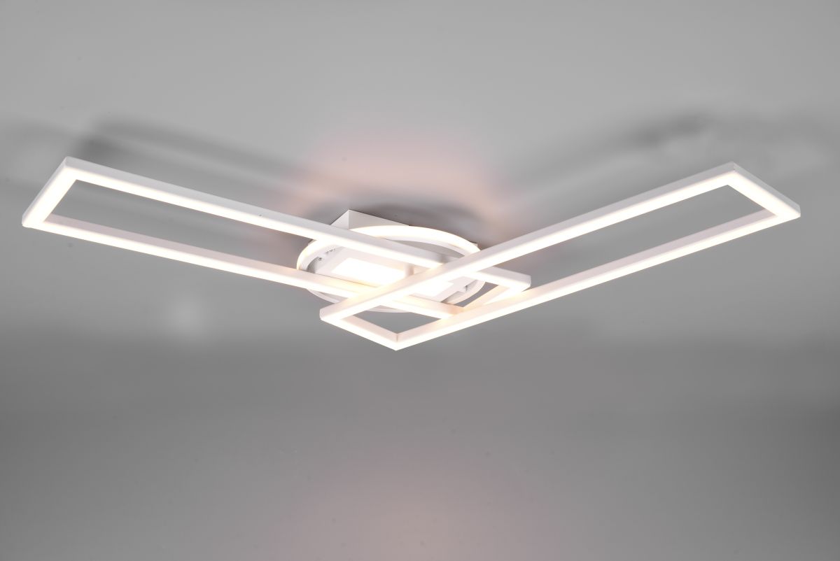 Reality Leuchten LED Deckenleuchte Twister Weiß