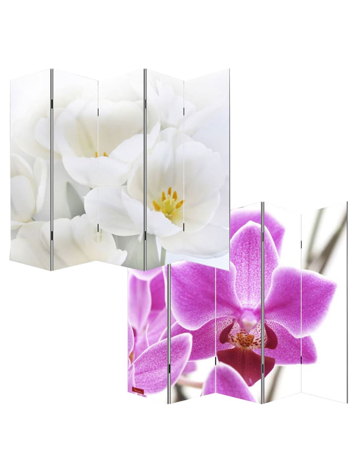 MCW Foto-Paravent Bagheria, 180x200cm, Orchidee günstig kaufen onesize