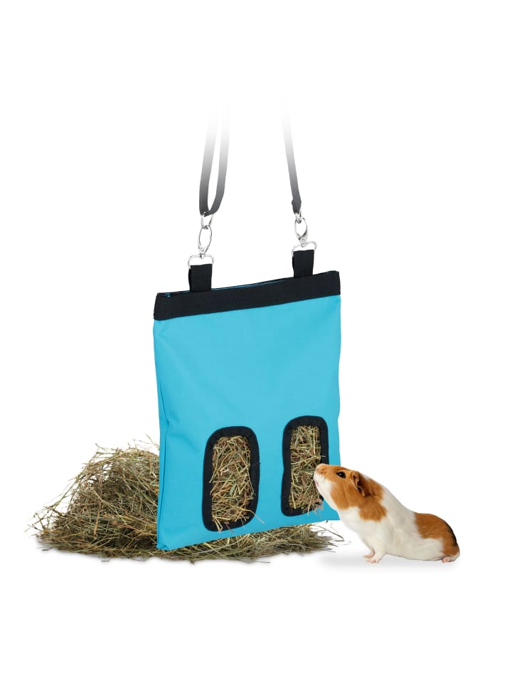 relaxdays Heutasche in Blau/ Schwarz - (B)25 x (H)31 cm günstig kaufen onesize