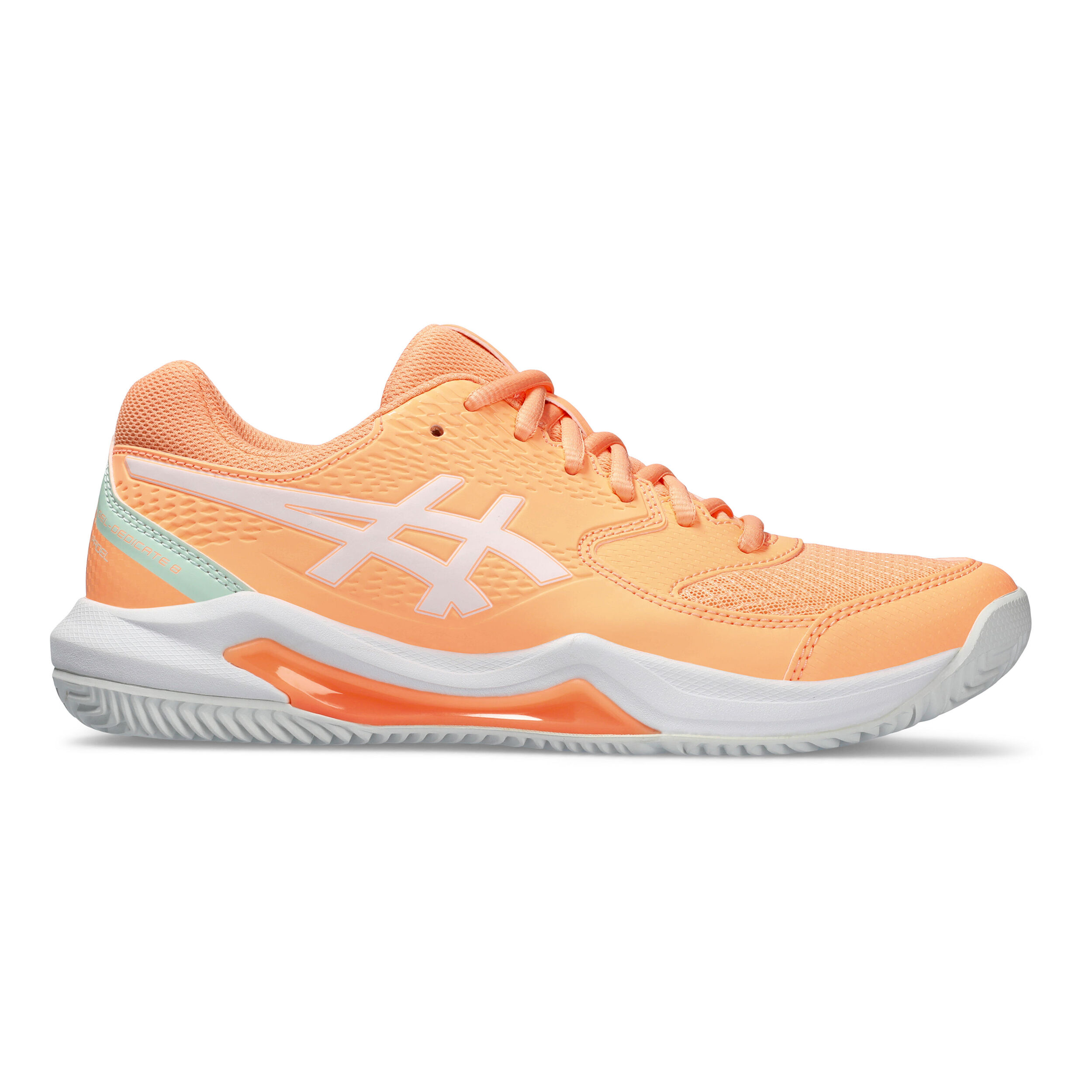 Gel-Dedicate 8 Padelschuh Damen - Apricot, Weiß