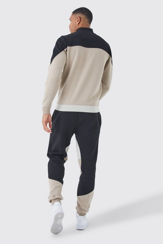 Tall Colorblock Trainingsanzug mit Trichterkragen