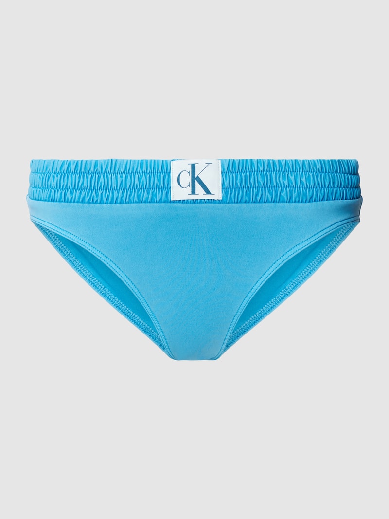 Bikini-Slip mit Label-Patch in hellblau