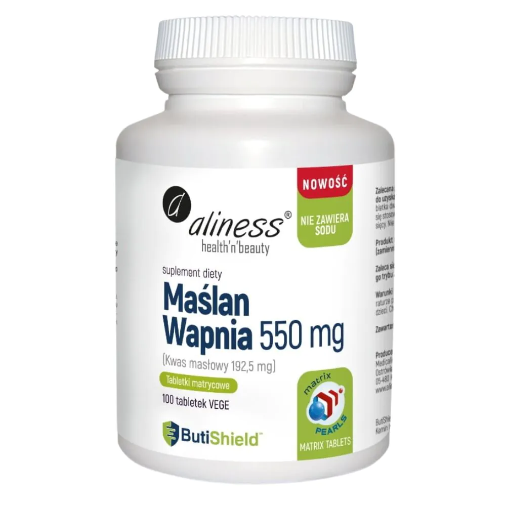Alliness kalcio butiratas (be natrio) 550 mg