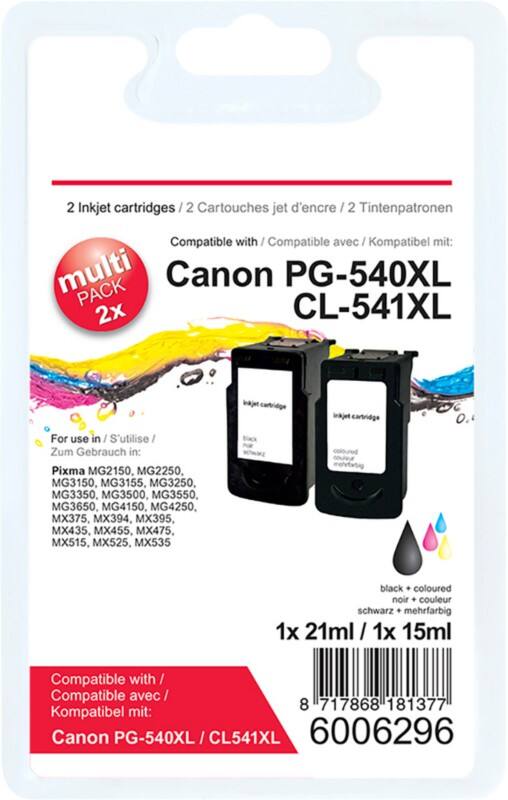 Viking PG-540XL / CL-541XL Kompatibel Canon Tintenpatrone Schwarz, Cyan, Magenta, Gelb Multipack 2 Stück