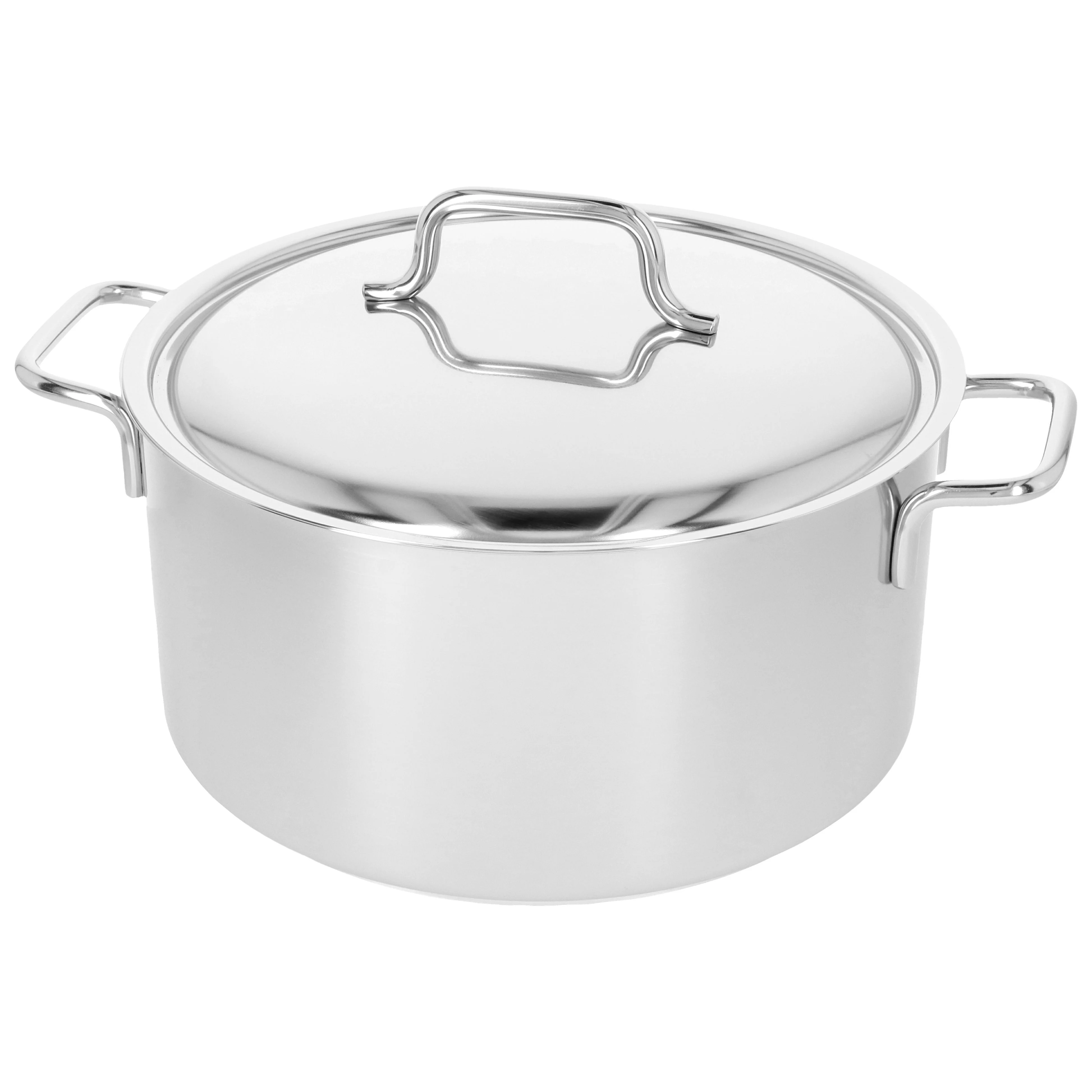 Bratentopf mit Deckel 24 cm, 18/10 Edelstahl