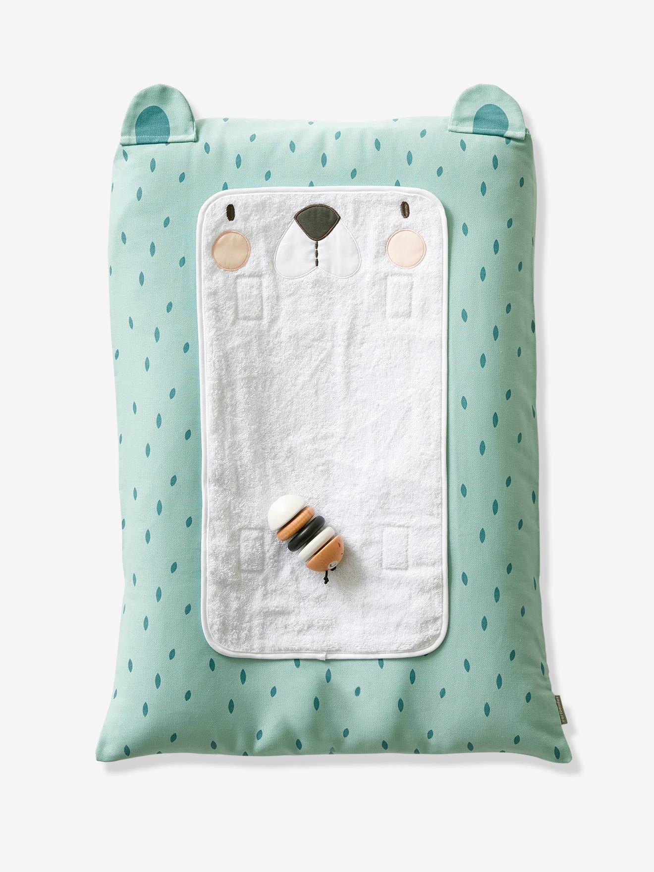 Vertbaudet Bezug für Baby Wickelauflage BÄR, personalisierbar - grün